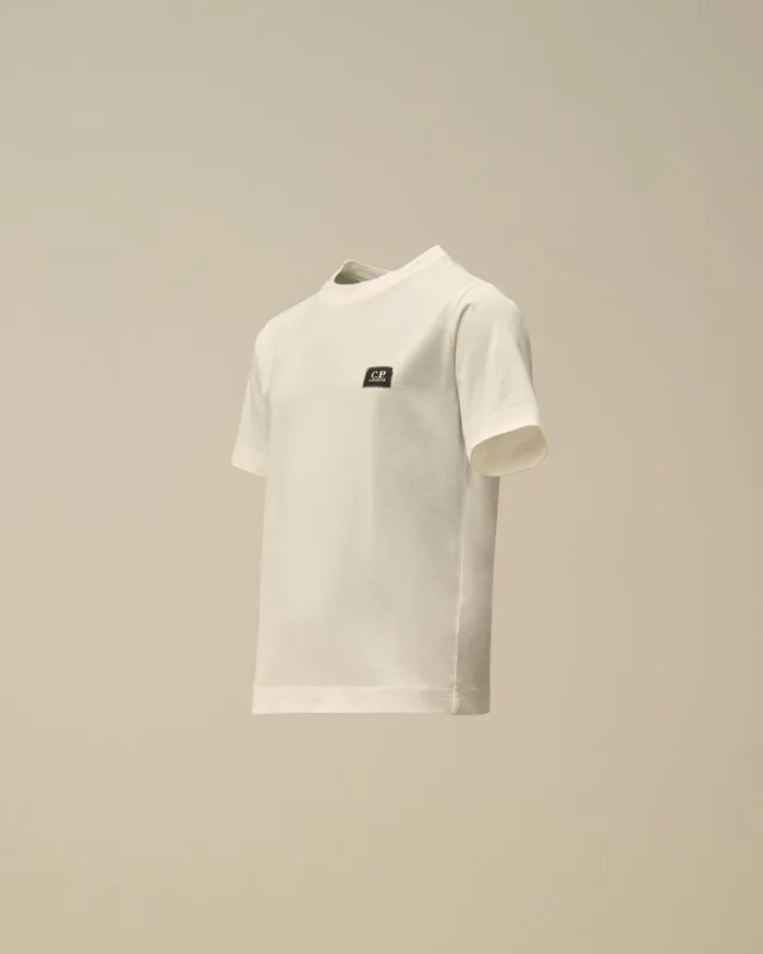 CP Company Clothing 48 U16 Cotton Jersey 301 Logo TShirt Gauze White 8211 Kids CP Company Clothing 48 U16 Cotton Jersey 301 Logo TShirt Gauze White 8211 Kids
