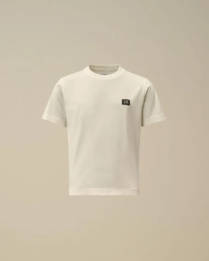 CP Company Clothing 48 U16 Cotton Jersey 301 Logo TShirt Gauze White 8211 Kids