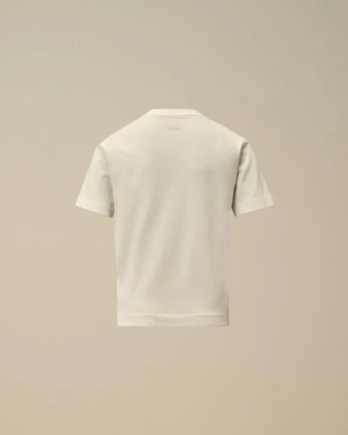 CP Company Clothing 48 U16 Cotton Jersey 301 Logo TShirt Gauze White 8211 Kids