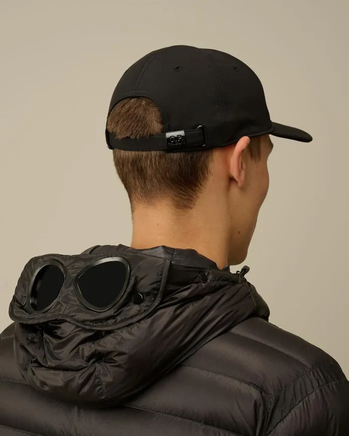 CP Company Hats CP ShellR Logo Cap Black 8211 Man