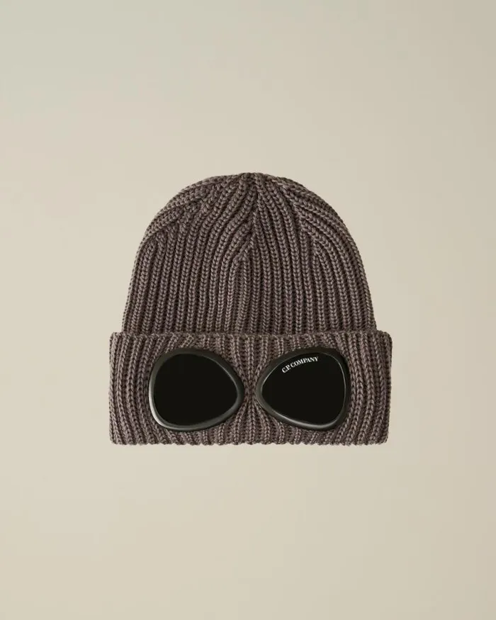 CP Company Hats Extra Fine Merino Wool Goggle Beanie Boulevard Violet 8211 Man CP Company Hats Extra Fine Merino Wool Goggle Beanie Boulevard Violet 8211 Man