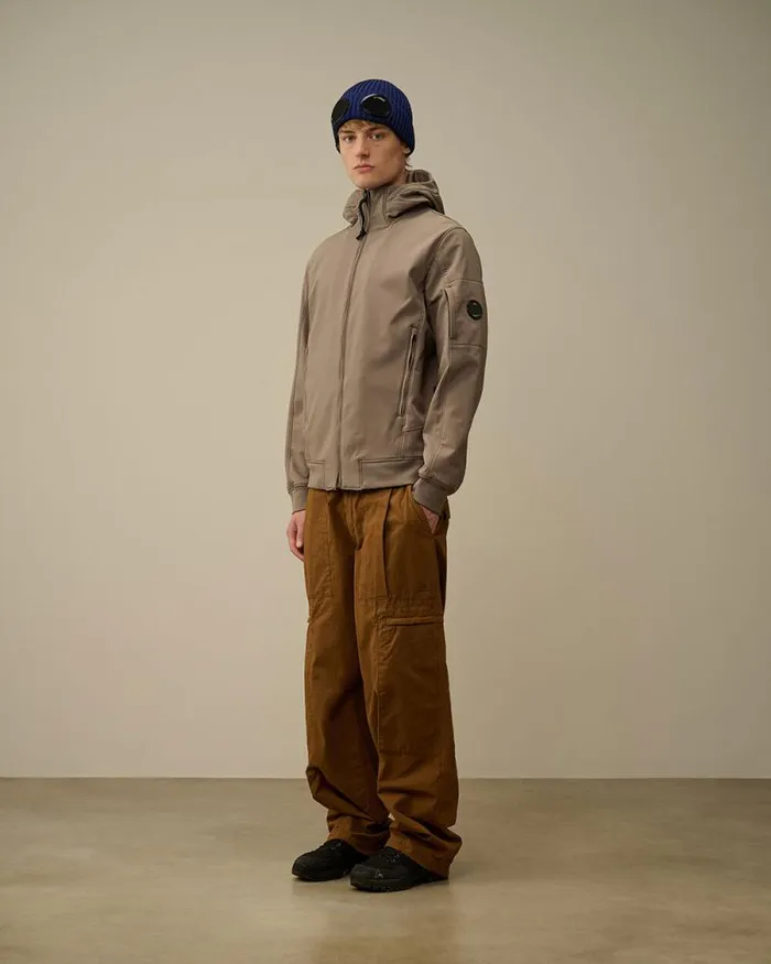 CP Company Jacket and Coats CP ShellR Hooded Jacket Walnut Beige 8211 Man
