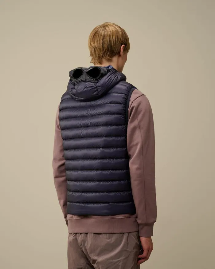 CP Company Jacket and Coats DD Shell Goggle Down Vest Estate Blue 8211 Man