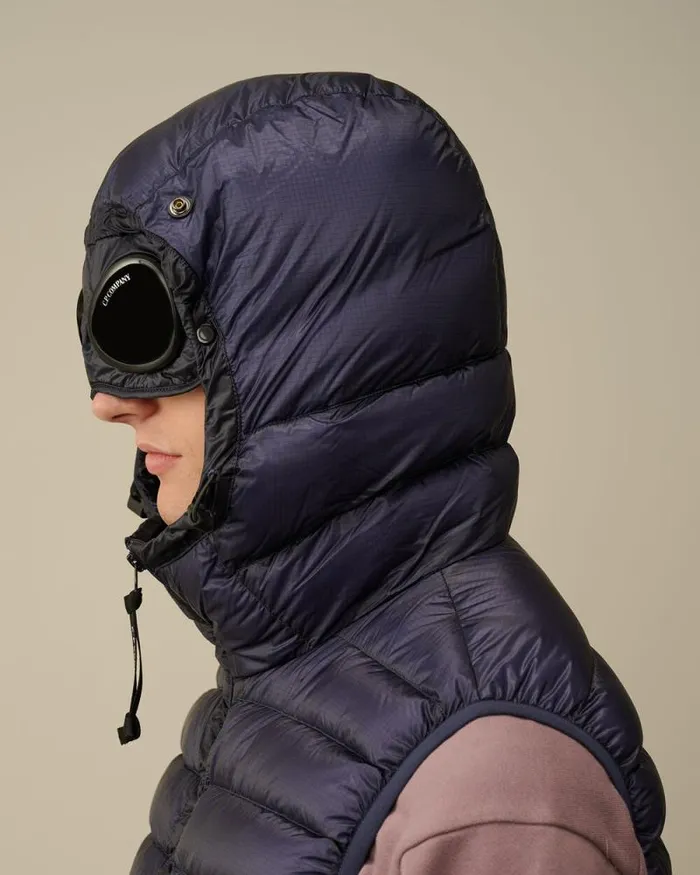 CP Company Jacket and Coats DD Shell Goggle Down Vest Estate Blue 8211 Man