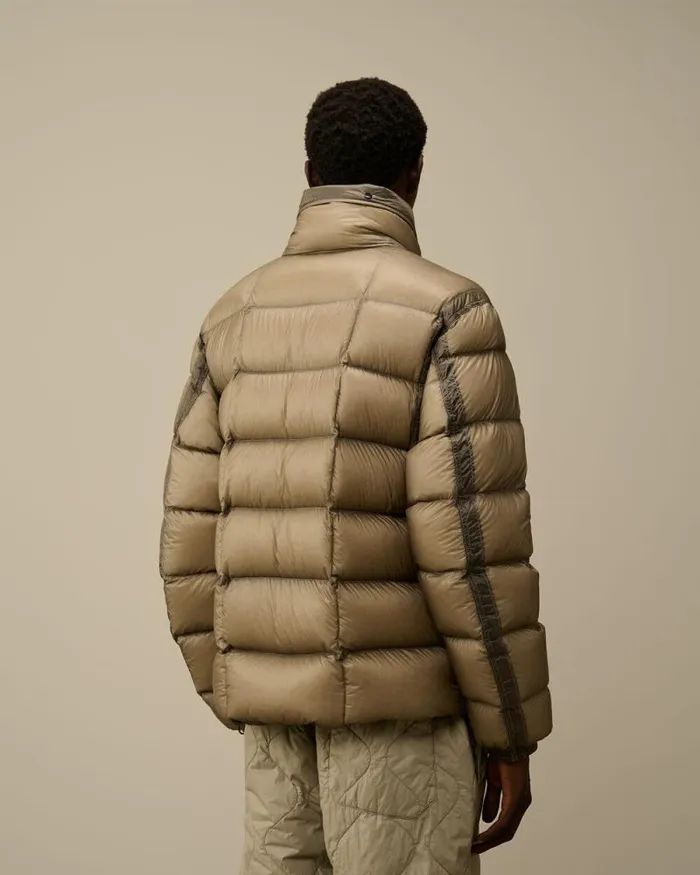 CP Company Jacket and Coats DD Shell Hooded Short Down Jacket Vintage Khaki Beige 8211 Man