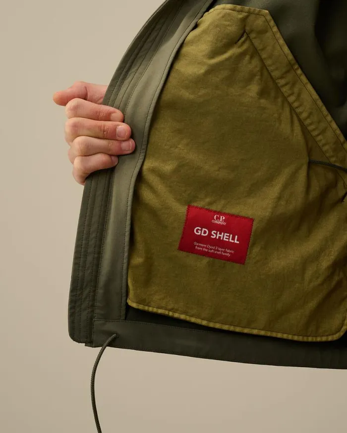 CP Company Jacket and Coats GD Shell Mixed Goggle Hooded Jacket Grape Leaf Green 8211 Man