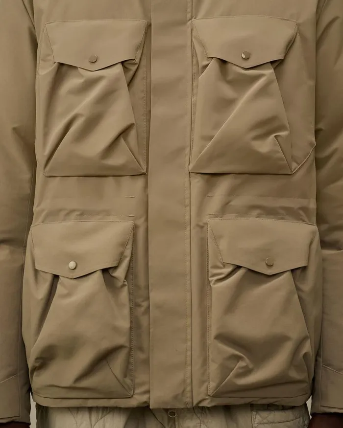 CP Company Jacket and Coats MicroM R Down Field Jacket Walnut Beige 8211 Man