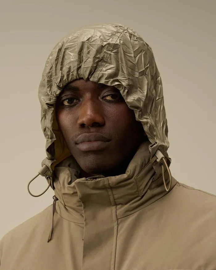 CP Company Jacket and Coats MicroM R Down Field Jacket Walnut Beige 8211 Man