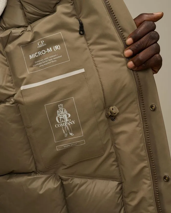 CP Company Jacket and Coats MicroM R Down Field Jacket Walnut Beige 8211 Man
