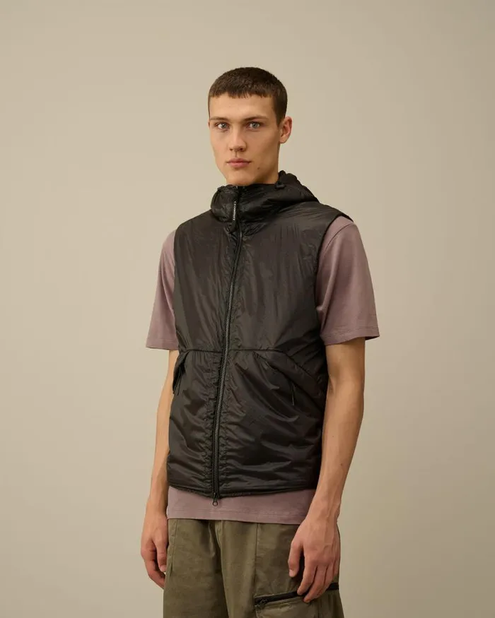 CP Company Jacket and Coats Nada Shell Goggle Vest Black 8211 Man