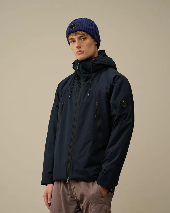 CP Company Jacket and Coats ProTek Hooded Padded Jacket Total Eclipse Blue 8211 Man
