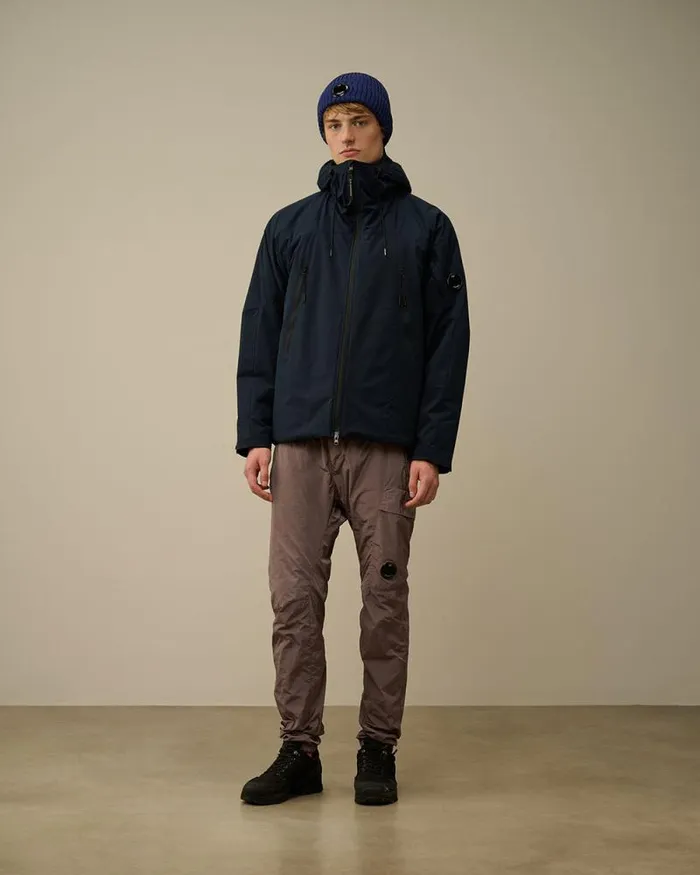CP Company Jacket and Coats ProTek Hooded Padded Jacket Total Eclipse Blue 8211 Man