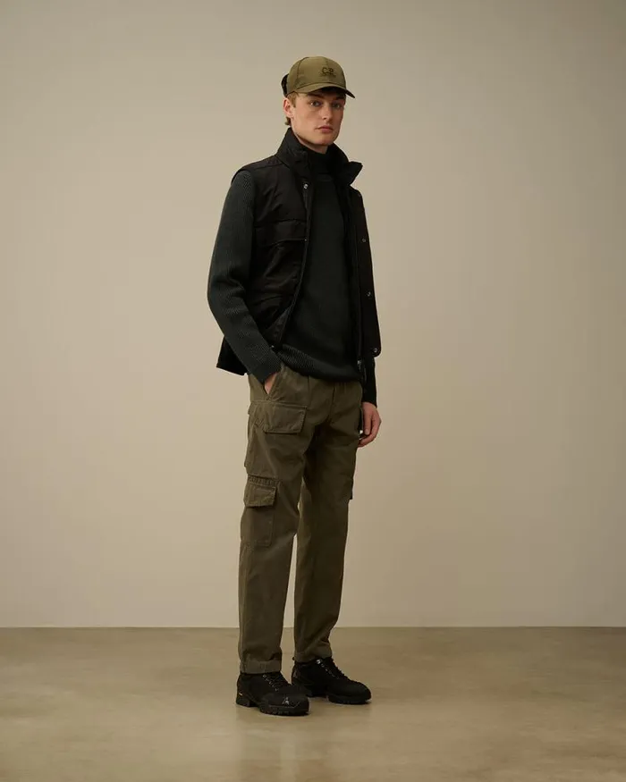 CP Company Jumpers Full Rib Turtleneck Knit Black Sand 8211 Man