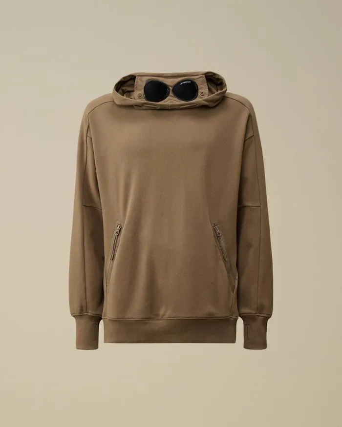 CP Company Sweatshirts Diagonal Raised Fleece Goggle Hooded Sweatshirt Walnut Beige 8211 Man CP Company Sweatshirts Diagonal Raised Fleece Goggle Hooded Sweatshirt Walnut Beige 8211 Man