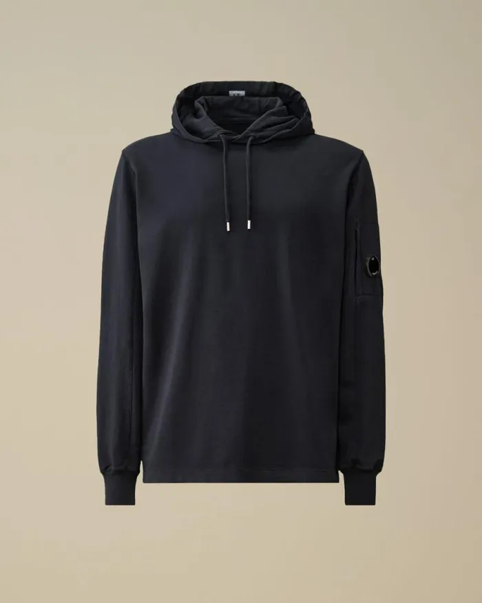 CP Company Sweatshirts Light Fleece Hooded Sweatshirt Total Eclipse Blue 8211 Man CP Company Sweatshirts Light Fleece Hooded Sweatshirt Total Eclipse Blue 8211 Man