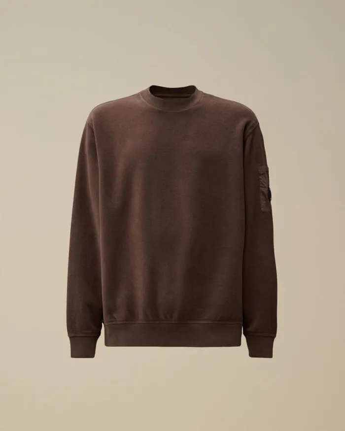 CP Company Sweatshirts Reverse Brushed and Emerized Diagonal Fleece Crewneck Sweatshirt Boulevard Violet 8211 Man CP Company Sweatshirts Reverse Brushed and Emerized Diagonal Fleece Crewneck Sweatshirt Boulevard Violet 8211 Man