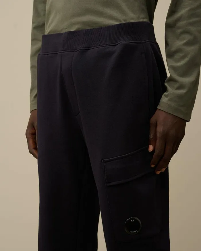 CP Company Tracksuits and Shorts Diagonal Raised Fleece Cargo Sweatpants Total Eclipse Blue 8211 Man
