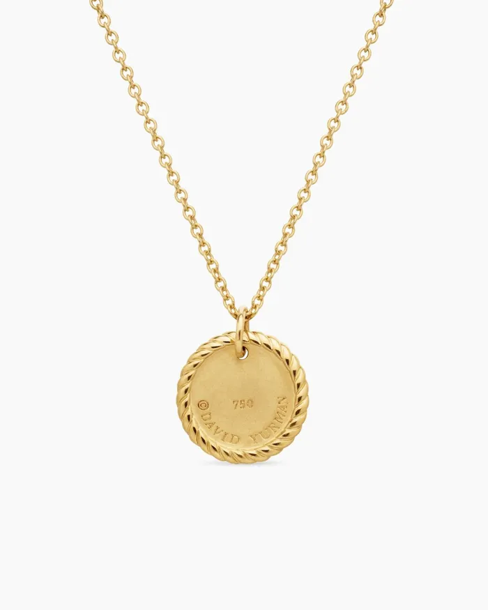 Cable Collectibles Evil Eye Necklace In 18K Yellow Gold With Pav Blue Sapphires And Diamonds 11mm Women David Yurman Pendant Cable Collectibles Evil Eye Necklace In 18K Yellow Gold With Pav Blue Sapphires And Diamonds 11mm Women David Yurman Pendant