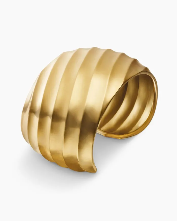 Cable Edge Cuff Bracelet In 18K Yellow Gold 40mm Women David Yurman Cuff Cable Edge Cuff Bracelet In 18K Yellow Gold 40mm Women David Yurman Cuff