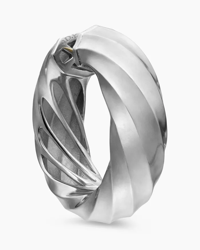 Cable Edge Hoop Earrings In Sterling Silver 289mm Women David Yurman Hoop Cable Edge Hoop Earrings In Sterling Silver 289mm Women David Yurman Hoop
