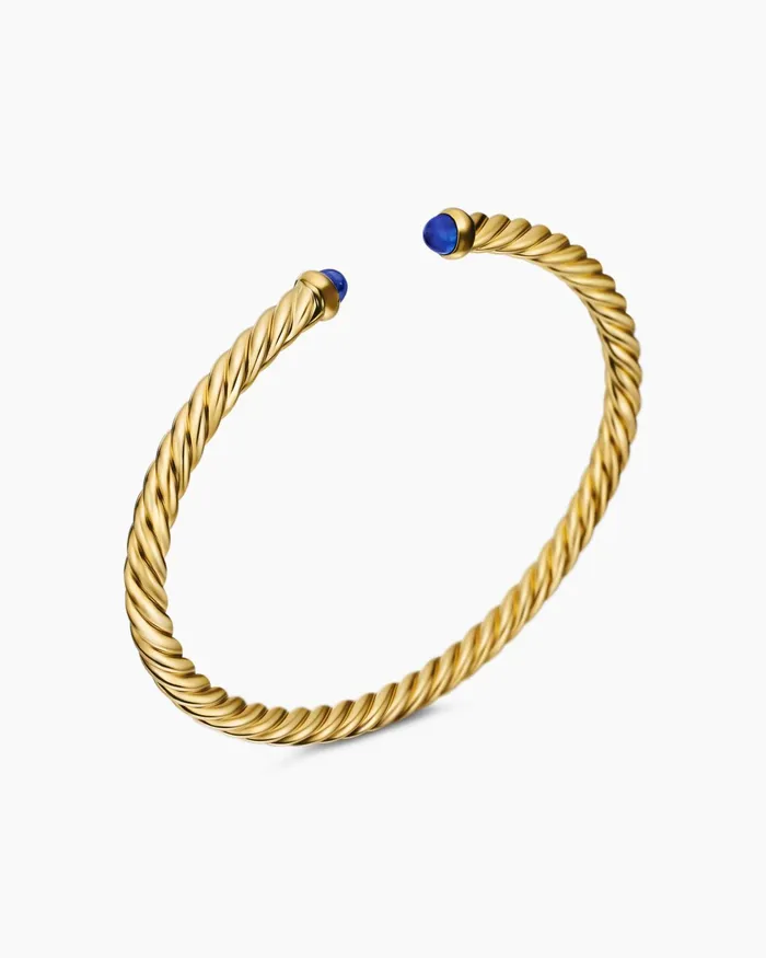 Cablespira Flex Bracelet In 18K Yellow Gold 4mm Women David Yurman Cuff Cablespira Flex Bracelet In 18K Yellow Gold 4mm Women David Yurman Cuff