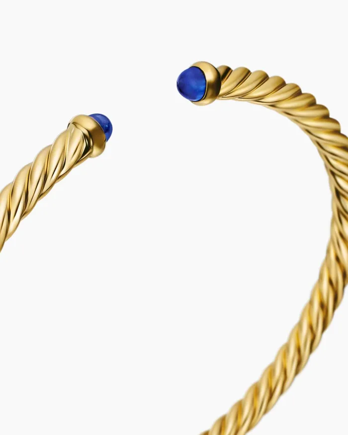 Cablespira Flex Bracelet In 18K Yellow Gold 4mm Women David Yurman Cuff Cablespira Flex Bracelet In 18K Yellow Gold 4mm Women David Yurman Cuff