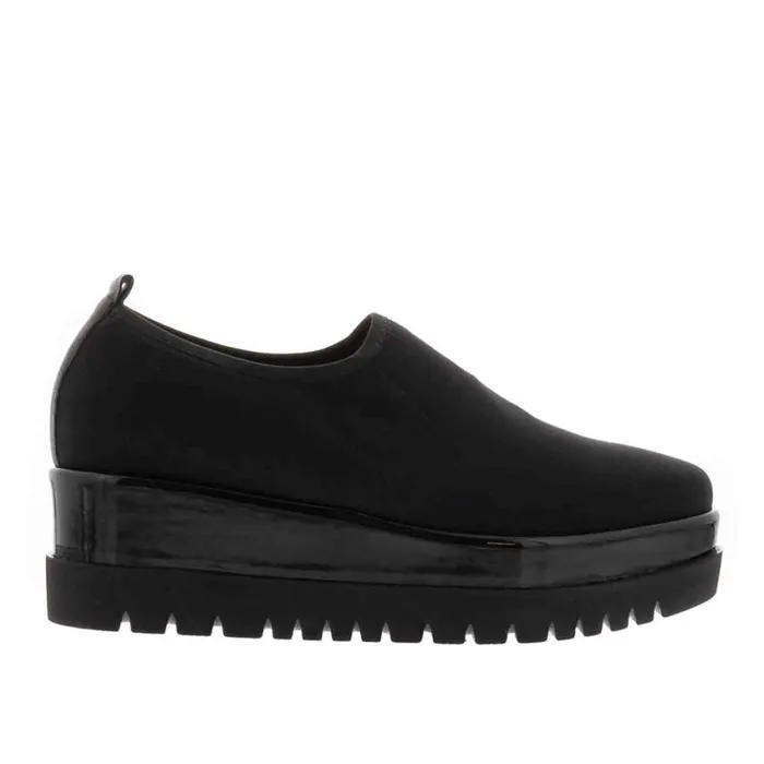 Carl Scarpa Angelo Black Italian Lycra Wedge Loafers Women Bestselling