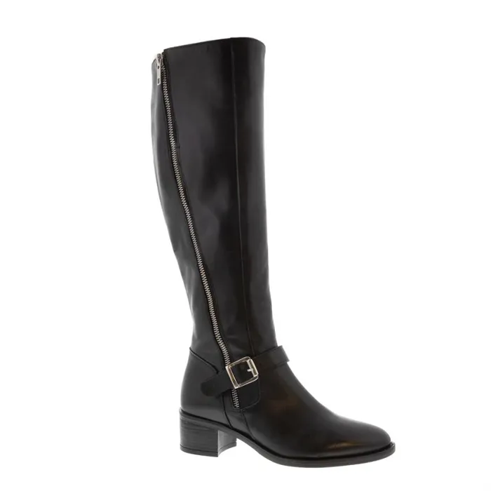 Carl Scarpa Arque Black Leather Knee High Boots Women Leather Boots