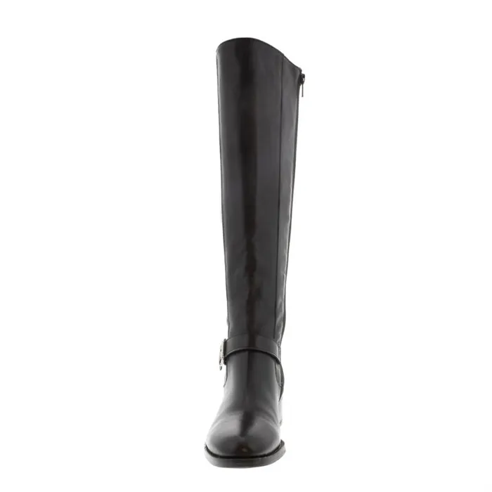 Carl Scarpa Arque Black Leather Knee High Boots Women Leather Boots