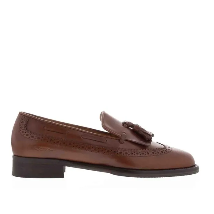 Carl Scarpa Elesta Tan Leather Oxford Style Loafers Women Bestselling