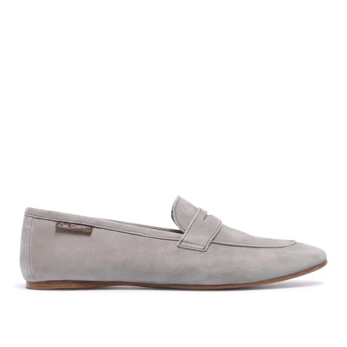 Carl Scarpa Emarlie Grey Suede Penny Loafers Women Suede Loafers