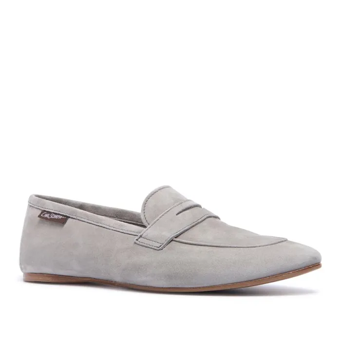 Carl Scarpa Emarlie Grey Suede Penny Loafers Women Suede Loafers