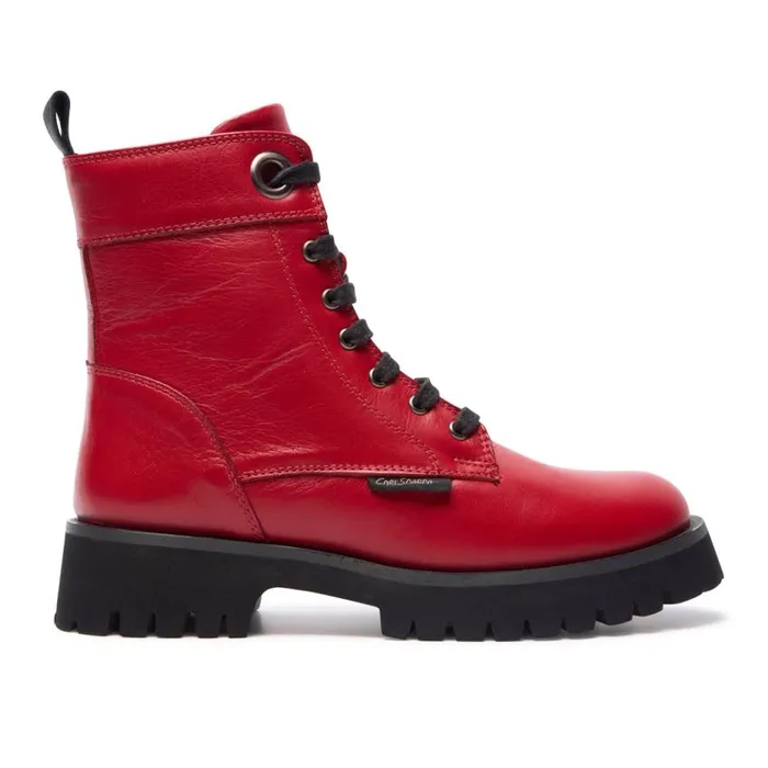 Carl Scarpa Rivello Red Leather Ankle Boots Women Leather Ankle Boots