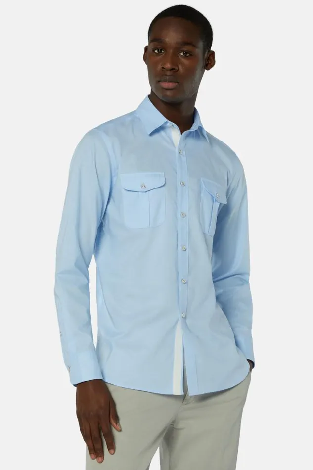 Casual Shirts Men Boggi Milano Regular Fit HighPerformance Sky Blue Oxford Shirt Light Blu Casual Shirts Men Boggi Milano Regular Fit HighPerformance Sky Blue Oxford Shirt Light Blu