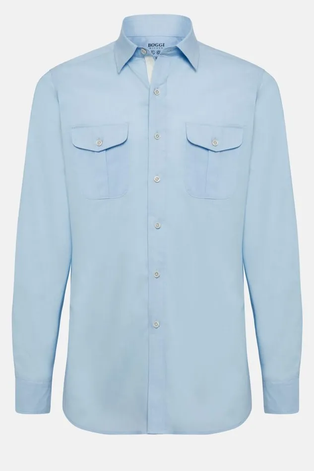 Casual Shirts Men Boggi Milano Regular Fit HighPerformance Sky Blue Oxford Shirt Light Blu Casual Shirts Men Boggi Milano Regular Fit HighPerformance Sky Blue Oxford Shirt Light Blu