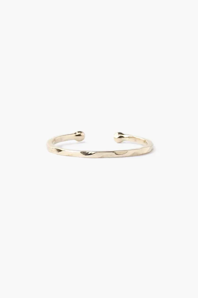 Chan Luu 14k Fine Women 14k Hammered Toe Ring