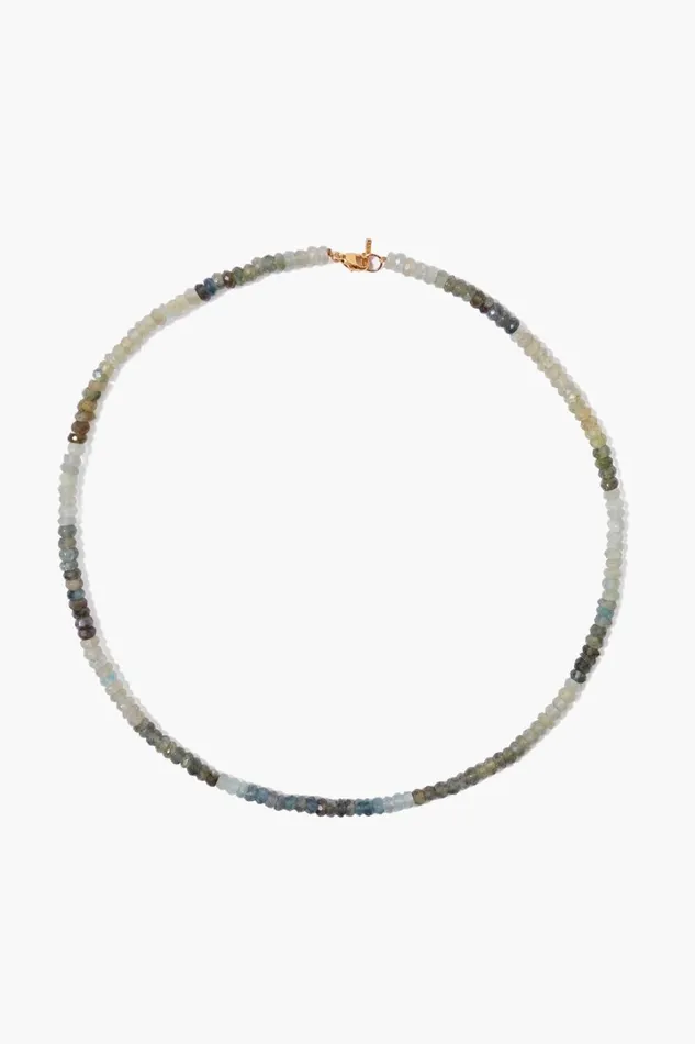 Chan Luu 14k Fine Women 14k Moss Aquamarine Petra Necklace