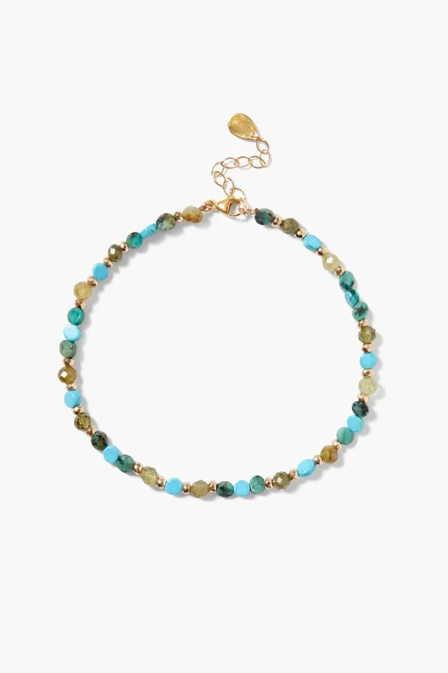 Chan Luu Anklets Women Leilani Anklet Turquoise Mix