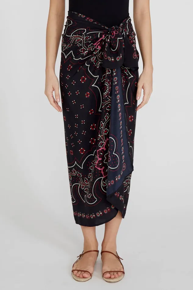 Chan Luu Bottoms Women Mandala Sarong Black