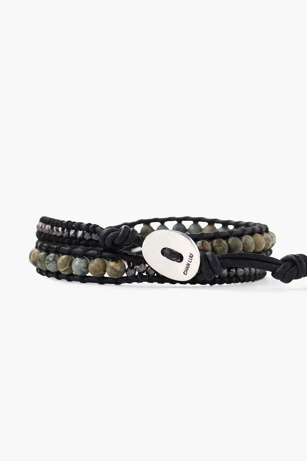 Chan Luu Bracelets Women Double Wrap Bracelet Green Mix