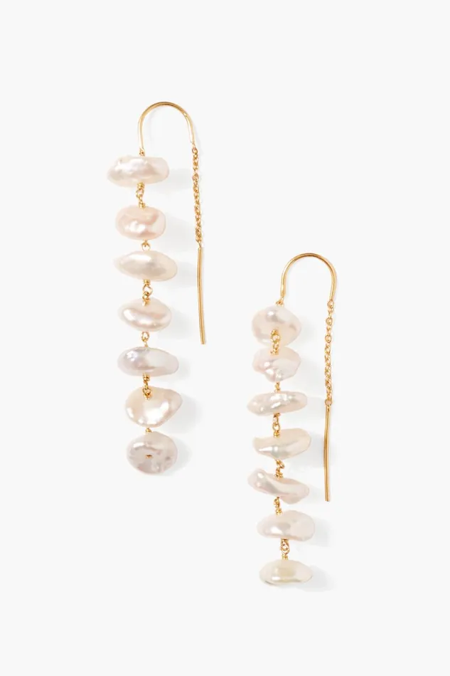 Chan Luu Earrings Women Anini Thread Thru Earrings Gold