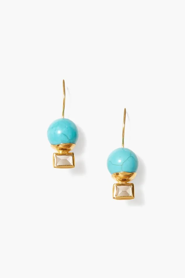 Chan Luu Earrings Women Elena Drop Earrings Turquoise Mix