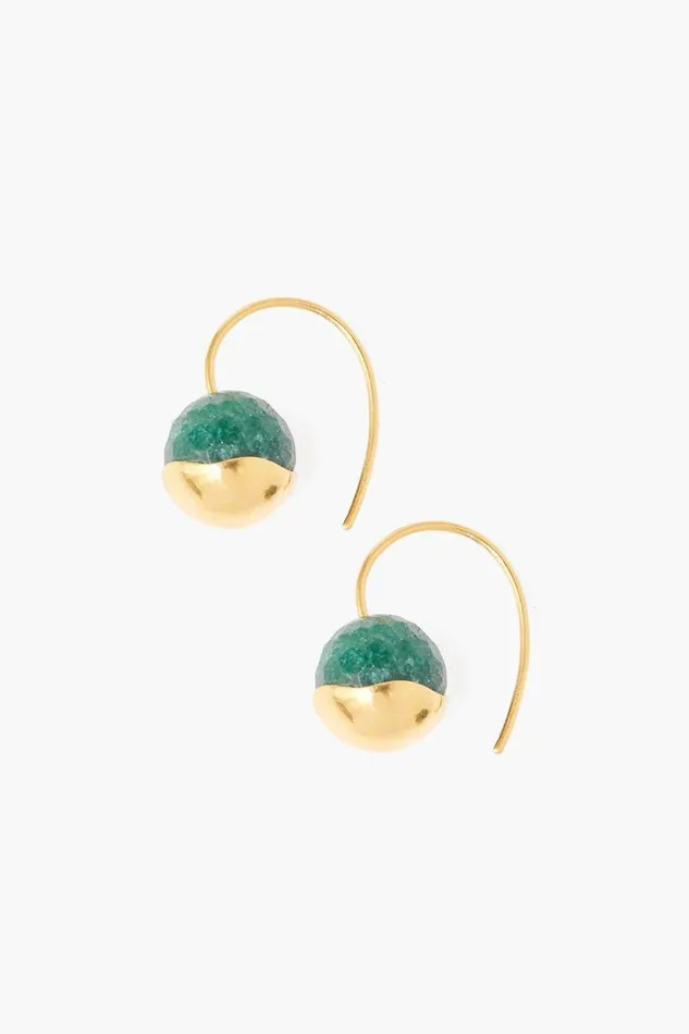 Chan Luu Earrings Women Gold Dipped Indian Aventurine Earrings
