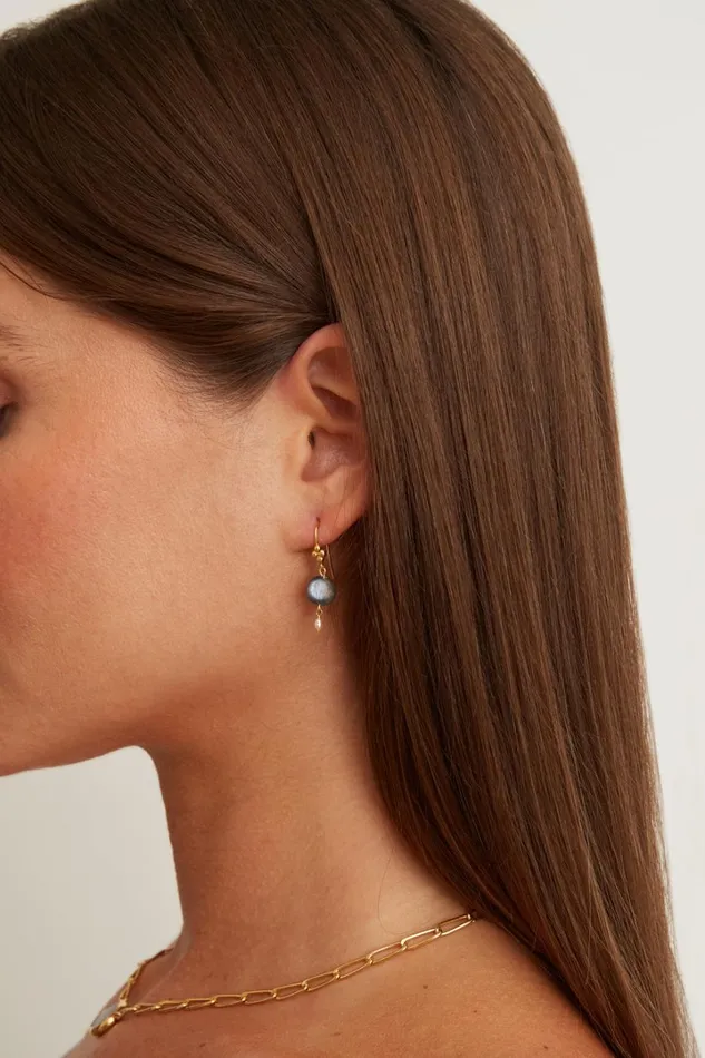 Chan Luu Earrings Women Kyanite And Pearl Drop Earrings