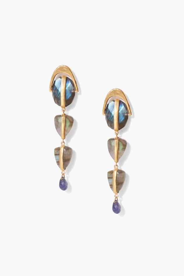 Chan Luu Earrings Women Labradorite Mix Rise Earrings