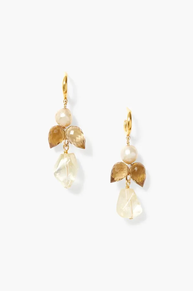 Chan Luu Earrings Women Ophelia Drop Earrings Citrine Mix