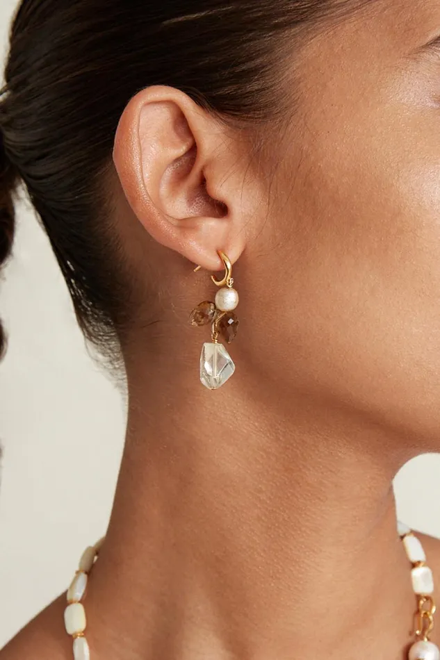 Chan Luu Earrings Women Ophelia Drop Earrings Citrine Mix