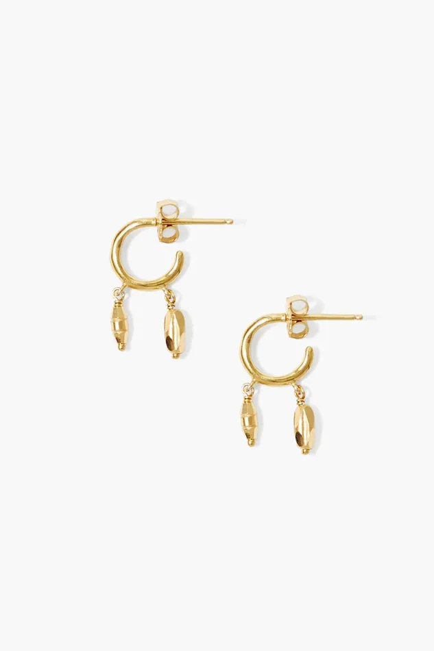 Chan Luu Earrings Women Suleyma Hoop Earrings Yellow Gold