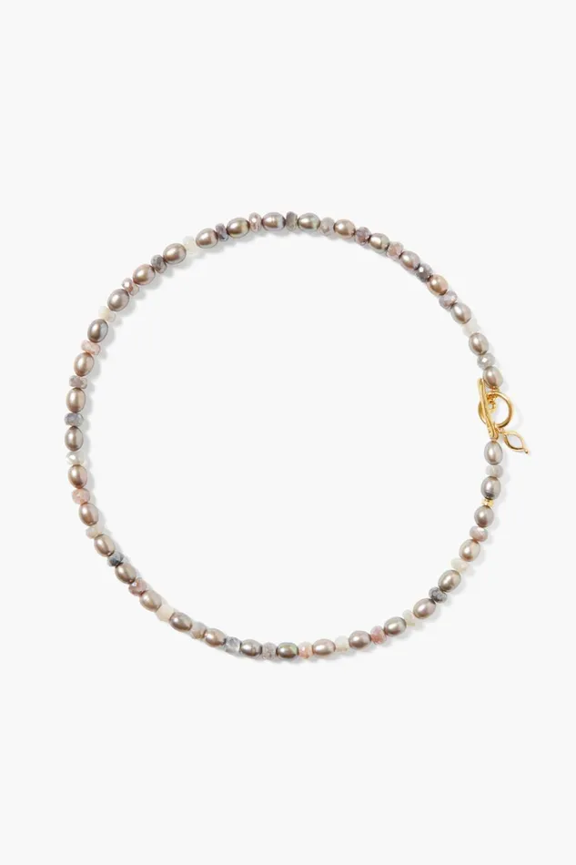 Chan Luu Necklaces Women Indira Toggle Necklace Taupe Pearl Mix