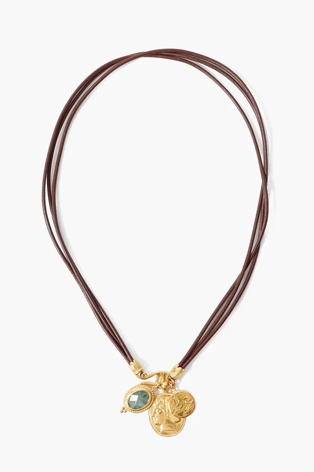 Chan Luu Necklaces Women Roma Charm Necklace Emerald Mix